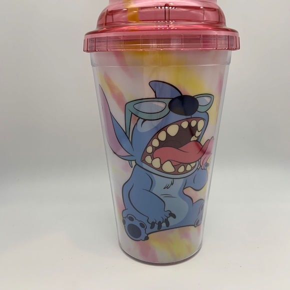 Disney Lilo and Stitch Ice Cream Swirl Acrylic Cup with Lid & Straw - Picture 2 of 13